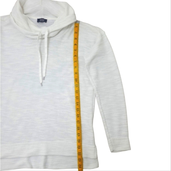 Jones New York Signature White Cowl Neck Hi Low Tunic Sweater Size Large - Picture 9 of 14